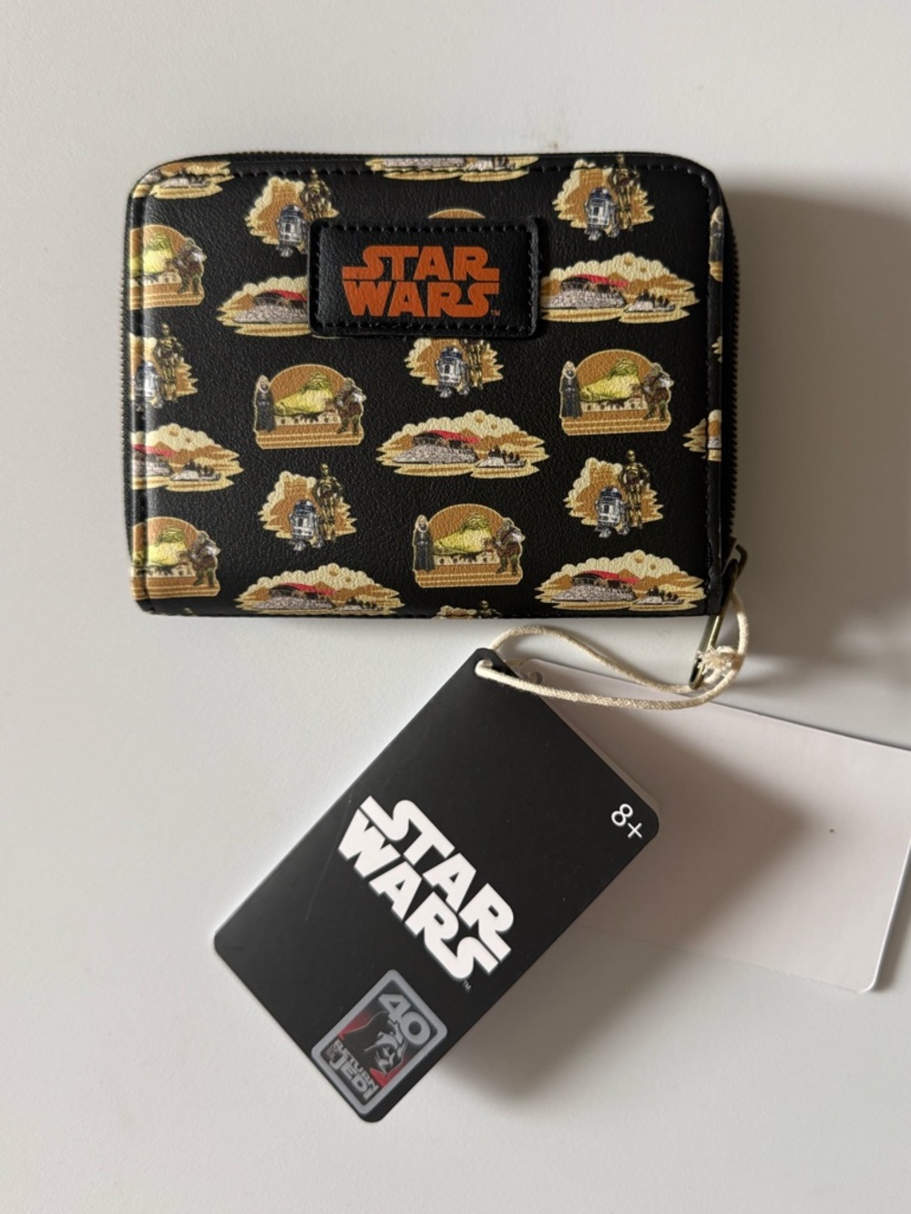 Funko x Star Wars Black Wallet with Gold and Green Boba Fett Motifs NWT